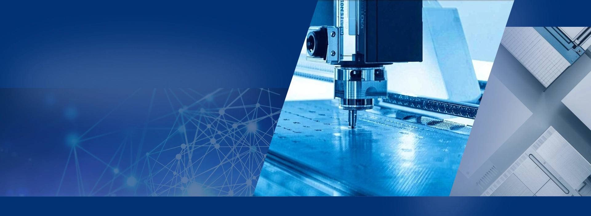 精度の高い打抜き切断機・三軸制御加工機の中央カッター